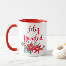 Caneca Feliz Navidad Watercolor, Mug Natal