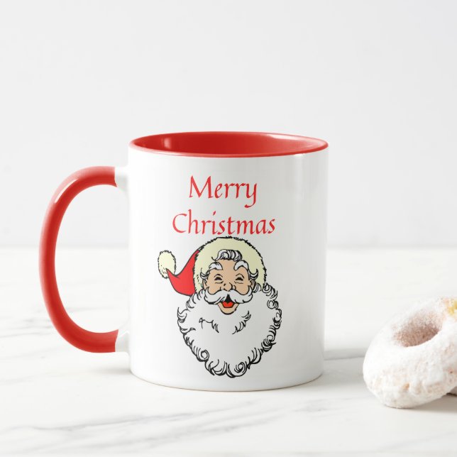 Caneca Feliz Papai noel de Natal (Com Donut)