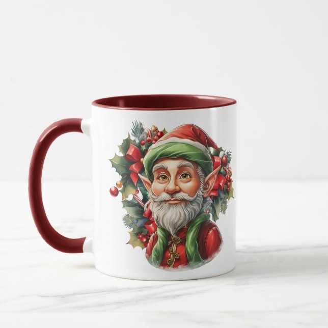 Caneca Feliz Papai noel Elf (Esquerda)