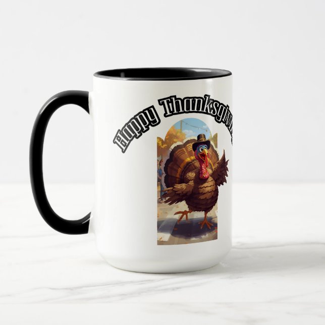 Caneca Feliz Parada de Ação de Graças na Turquia (Esquerda)