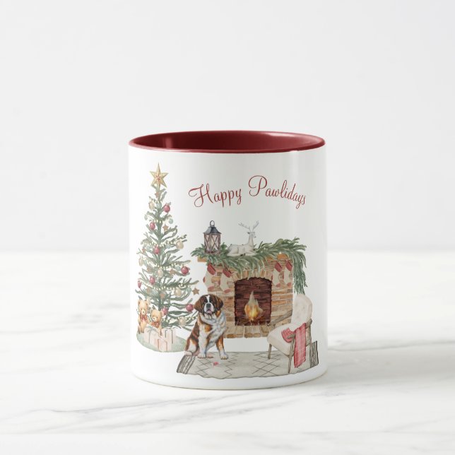 Caneca Feliz Pawlidays Design de Cachorro - São Bernardo (Centro)
