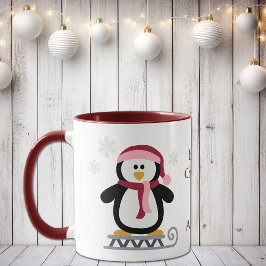 Caneca Feliz Pinguim de Natal