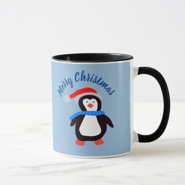 Caneca Feliz Pinguim de Natal (Direita)