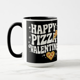 Caneca Feliz Pizza Dia dos Namorados Design Divertido de