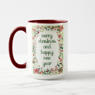 Caneca Feliz presente de Natal no Feliz ano novo