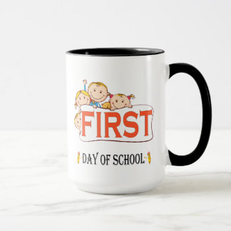 Caneca Feliz Primeiro Dia De Volta às Aulas Bebê