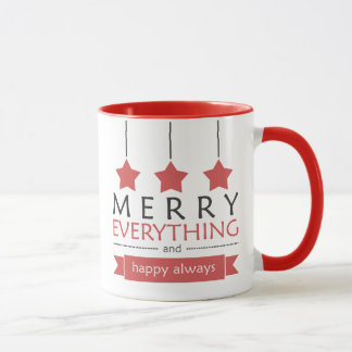 Caneca Feliz vermelha tudo feriado