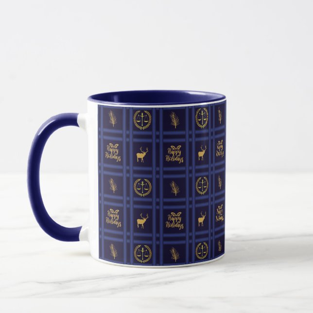 Caneca Felizes feriados - Escalas de Justiça do Natal (Esquerda)