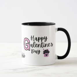 Caneca Felizes Galentinos Dia Rosa e Mata Negra