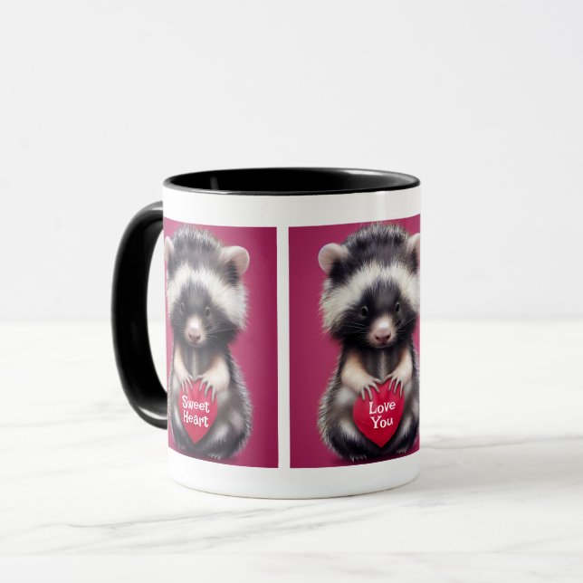 Caneca Felpudo Skunk Heart Messages Mug (Frente Esquerda)