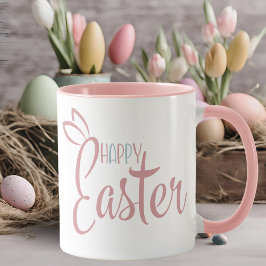 Caneca Felz pascoa De Pastas Cor-De-Rosa E Azul