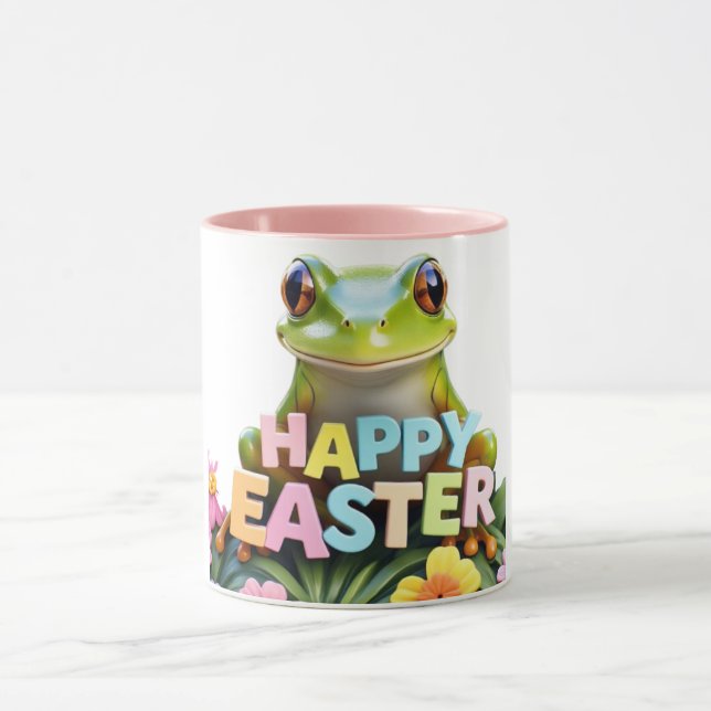 Caneca Felz pascoa Floral de Sapo Cheio (Centro)