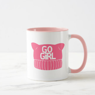 Caneca Feminista rosa, o Knit de Pussy