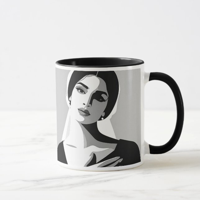 Caneca Femme dans l'ombre et la lumière. (Direita)