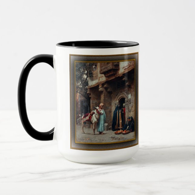 Caneca Femmes Arabe Devant Une Porte (Esquerda)