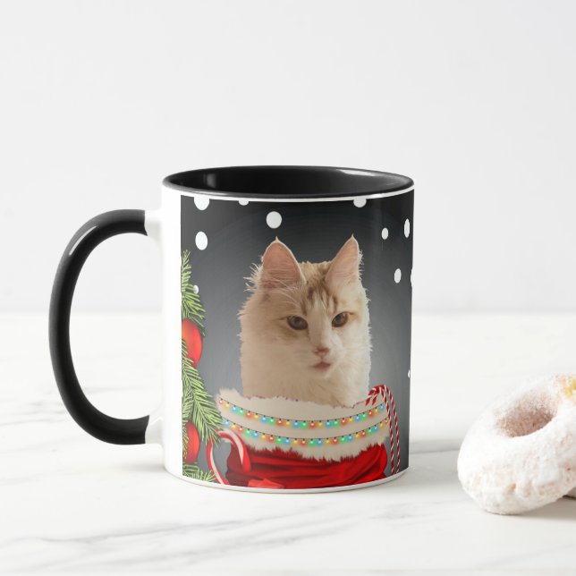Caneca Feriado de Angora Cat (Com Donut)