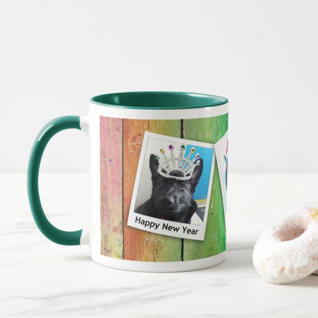 Caneca Feriado de inverno de German shepherd preto 11, ZK (Com Donut)