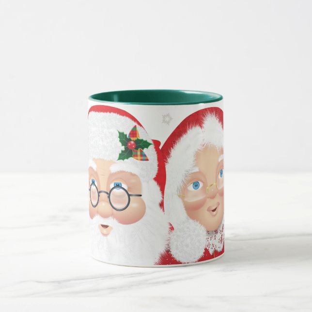 Caneca Feriado de Natal para papais noeis e Sra. Claus (Centro)