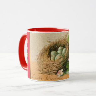 Caneca Feriado de Páscoa de Ovos Vintage