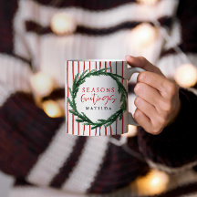 Feriado de wreath e striping de aquarela