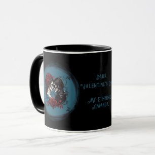 Caneca Feriado do Dia de os namorados Casal Gótico
