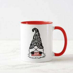 Caneca Feriado Gnomo de Natal Moderno