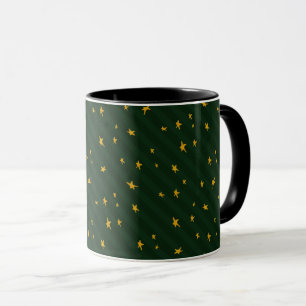 Caneca Feriado Verde Amarelo Estrela Listra Natal