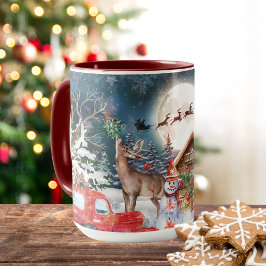 Caneca Feriados de inverno russos Papais noeis de caminhõ