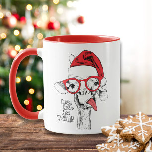 Caneca Feriados do girafa   do Natal do hipster