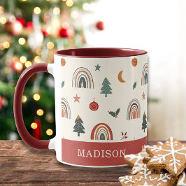 Caneca Feriados Festivos Festivos de Natal Bonitos Nome