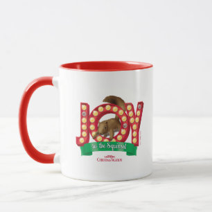 Caneca Férias de Natal Alegria ao esquilo