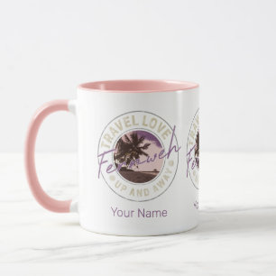 Caneca Fernweh Palm E Souvenir Viagens vintage De Praia