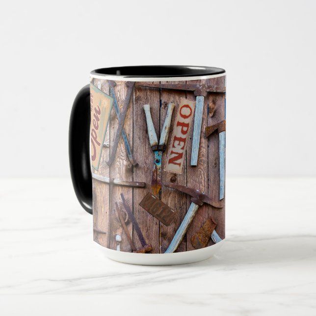 Caneca Ferramentas Antigas Ferramentas Vintage (Frente Esquerda)