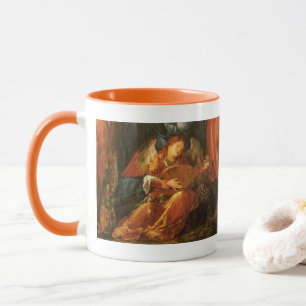 Caneca Festa das Grinaldas de Rosas Anjo por Albrecht Dur