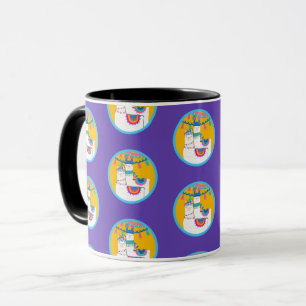 Caneca Festa de Aniversário Colorida Llama Roxo Azul Amar