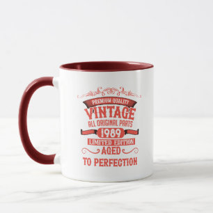Caneca Festa de aniversário de 35ª safra personalizada