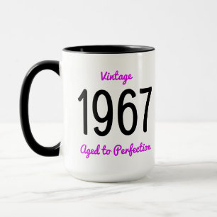 Caneca Festa de Aniversário de 50 anos Vintage 1967 Envel