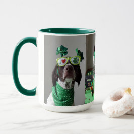 Caneca Festa de cães do dia de Patrick Combo Mug de 15 oz