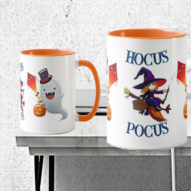 Caneca Festa de Halloween do Hocus Pocus Magic Broom Witc (Hocus Pocus Witch Mug)