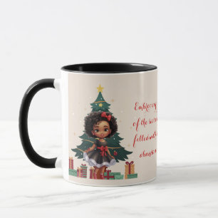 Caneca "Festa de Natal" - Saudação Afro-Americana