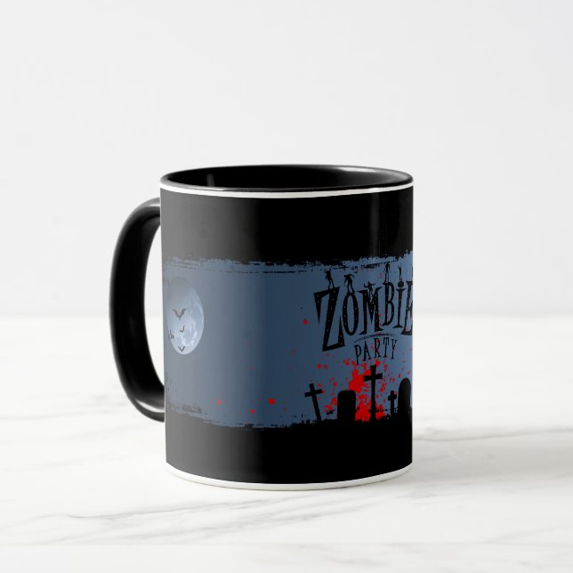 Caneca festa zombie (Frente Esquerda)