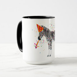 Caneca Festas de zebra - Animais com festa