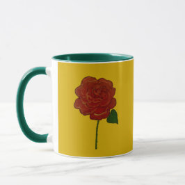 Caneca Festive Rose Hand Painting