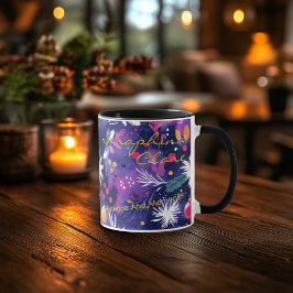 Caneca Festivo Personalizado Boho Chic Mug com Design de