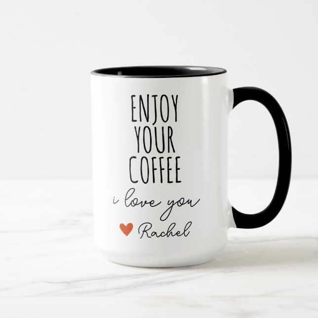 Caneca Fiance Aproveite Seu Café Bom Dia Gif (Direita)