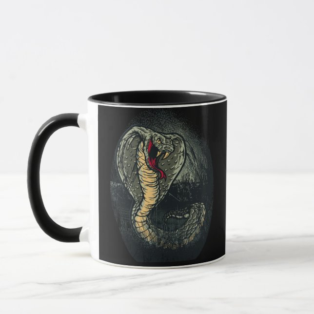 Caneca Fierce Cobra Snake Dark Jungle Tattoo Art (Esquerda)