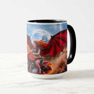 Caneca Fiery Foxlla Vampira Motociclista Babe