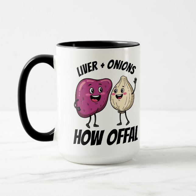 Caneca Fígado Engraçado + Cebolas Como Piadas de Miúdos C (Esquerda)