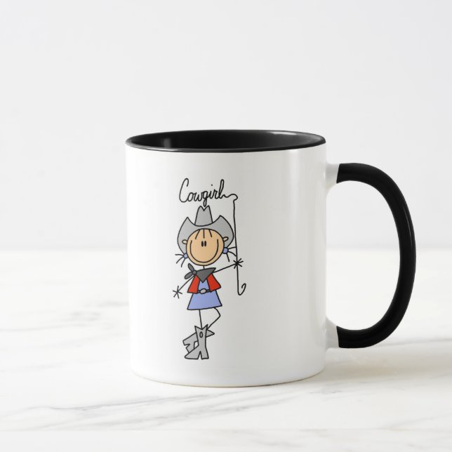 Caneca Figura vaqueira da vara com laço (Direita)