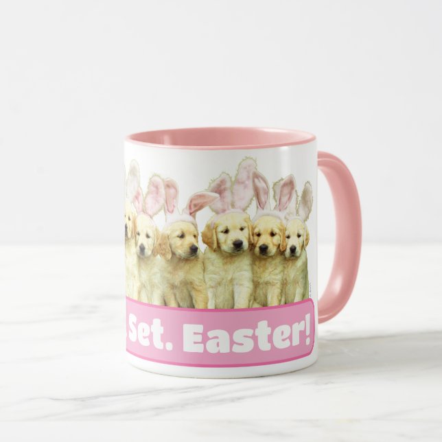 Caneca Fila de Coelhinhos Cachorrinhos (Frente Esquerda)